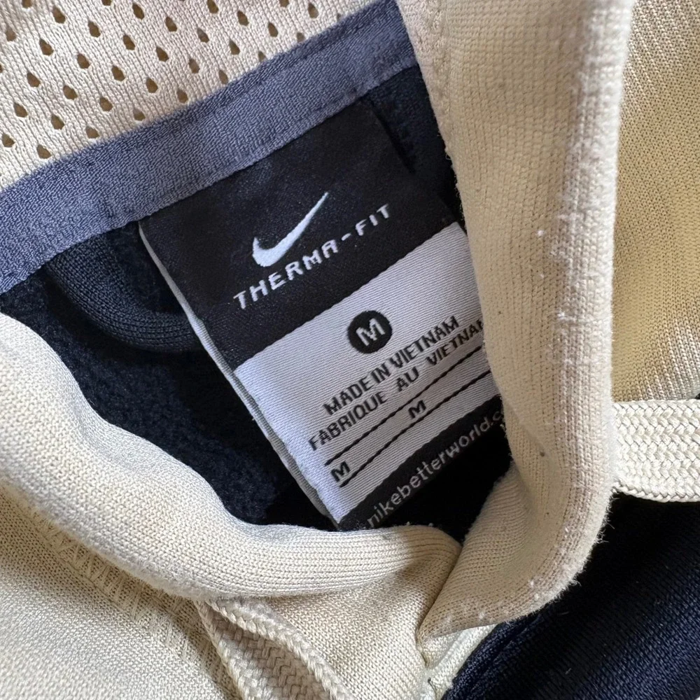Nike Purdue Boilers Hoodie Mens Medium Black Gold Therma-FIT NCAA Sweatshirt